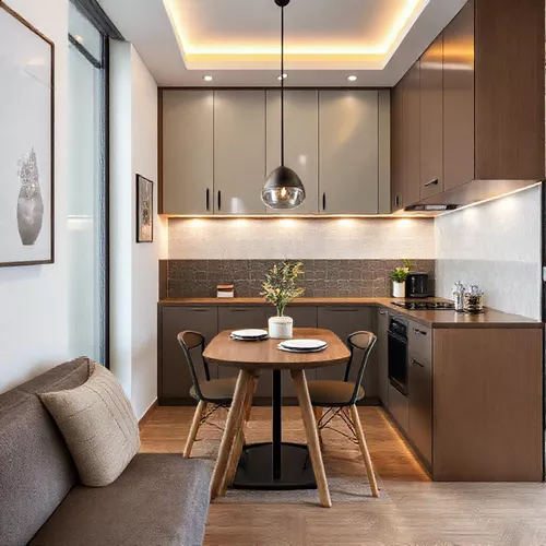 Dapur multifungsi dalam kontrakan tiga petak dengan furnitur efisien dan desain yang cerah-splusa.id Dapur multifungsi dalam kontrakan tiga petak dengan furnitur efisien dan desain yang cerah-splusa.id