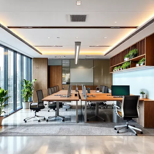 Desain interior kantor modern Jakarta, ruang kerja kolaboratif, furnitur ergonomis, pencahayaan alami-kontraktor interior kantor splusa.id Desain interior kantor modern Jakarta, ruang kerja kolaboratif, furnitur ergonomis, pencahayaan alami-kontraktor interior kantor splusa.id