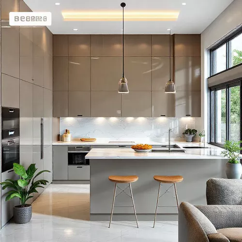 Hasil akhir renovasi dapur modern dengan desain 3D, menampilkan kabinet elegan dan pencahayaan yang baik-kontraktor interior kantor splusa.id Hasil akhir renovasi dapur modern dengan desain 3D, menampilkan kabinet elegan dan pencahayaan yang baik-kontraktor interior kantor splusa.id