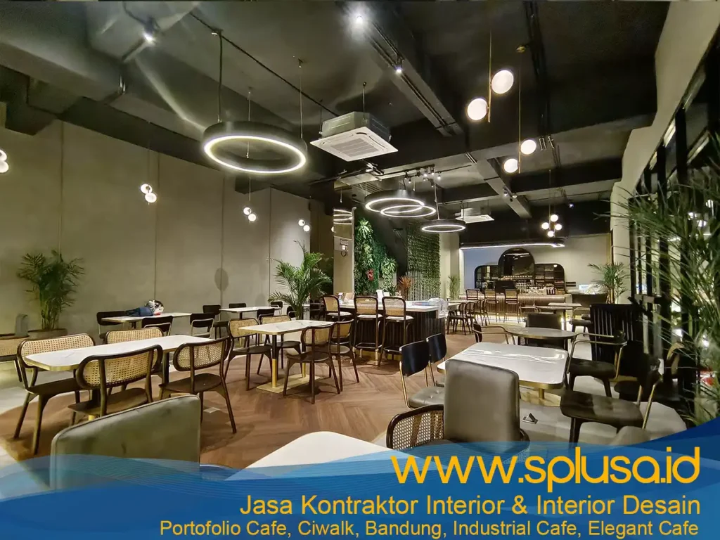 Interior Cafe Design, Ciwalk, Bandung, Industrial Cafe, Elegant Cafe – Portofolio SplusA.id Jasa Interior Desain dan Jasa Kontraktor Interior (3)