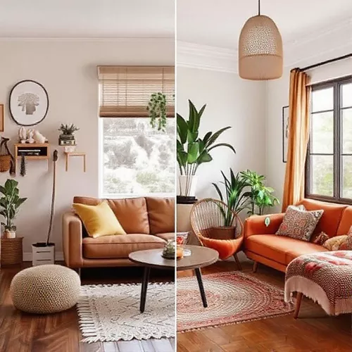 Perbandingan dua gaya desain interior yang populer di Jakarta Scandinavian dengan warna netral dan Bohemian dengan warna cerah dan furnitur vintage-splusa.id Perbandingan dua gaya desain interior yang populer di Jakarta Scandinavian dengan warna netral dan Bohemian dengan warna cerah dan furnitur vintage-splusa.id