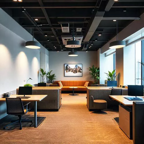 Ruang co-working di hotel yang modern dan fungsional, dilengkapi dengan meja kerja nyaman dan akses Wi-Fi untuk tamu-interior splusa.id Ruang co-working di hotel yang modern dan fungsional, dilengkapi dengan meja kerja nyaman dan akses Wi-Fi untuk tamu-interior splusa.id