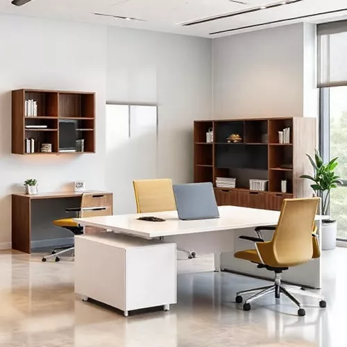 Ruang kerja modern dengan furnitur kantor ergonomis yang mendukung kesehatan karyawan di Banjarmasin-splusa.id Ruang kerja modern dengan furnitur kantor ergonomis yang mendukung kesehatan karyawan di Banjarmasin-splusa.id