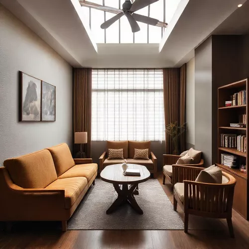 Ruang tamu minimalis dengan sofa nyaman dan meja kopi kayu, mencerminkan desain interior modern di Banjarmasin-kontraktor interior kantor splusa.id Ruang tamu minimalis dengan sofa nyaman dan meja kopi kayu, mencerminkan desain interior modern di Banjarmasin-kontraktor interior kantor splusa.id
