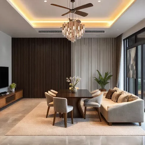 Ruang tamu modern minimalis dengan furnitur sederhana dan lukisan budaya Banjarmasin-kontraktor interior kantor splusa.id Ruang tamu modern minimalis dengan furnitur sederhana dan lukisan budaya Banjarmasin-kontraktor interior kantor splusa.id