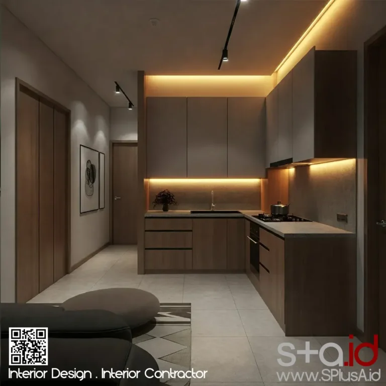 Apartemen minimalis di Jakarta Selatan dengan desain interior modern dan fungsional-kontraktor interior jakarta SPlusA.id