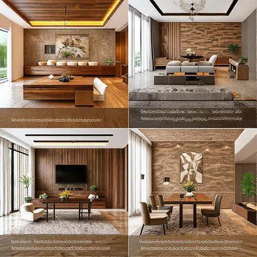 Berbagai aplikasi HPL Taco dalam desain interior, termasuk furnitur, dinding, dan lantai-interior splusa.id Berbagai aplikasi HPL Taco dalam desain interior, termasuk furnitur, dinding, dan lantai-interior splusa.id