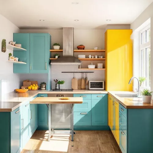 Dapur fungsional dengan desain efisien, menampilkan perabot multifungsi dan pencahayaan alami-interior splusa.id Dapur fungsional dengan desain efisien, menampilkan perabot multifungsi dan pencahayaan alami-interior splusa.id