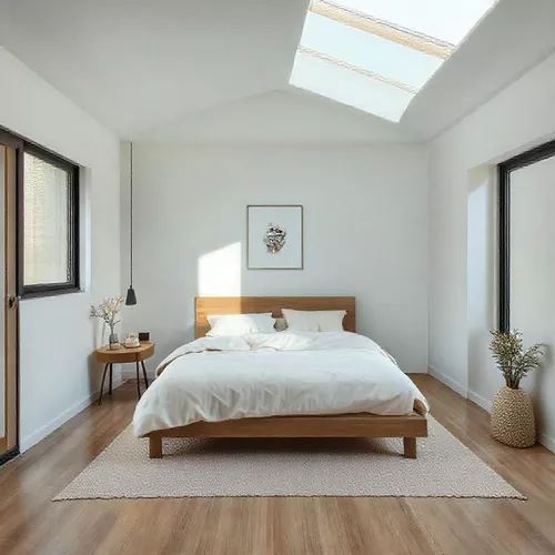 Kamar tidur minimalis yang tenang dengan pencahayaan lembut dan furnitur sederhana, ideal untuk relaksasi-interior splusa.id Kamar tidur minimalis yang tenang dengan pencahayaan lembut dan furnitur sederhana, ideal untuk relaksasi-interior splusa.id