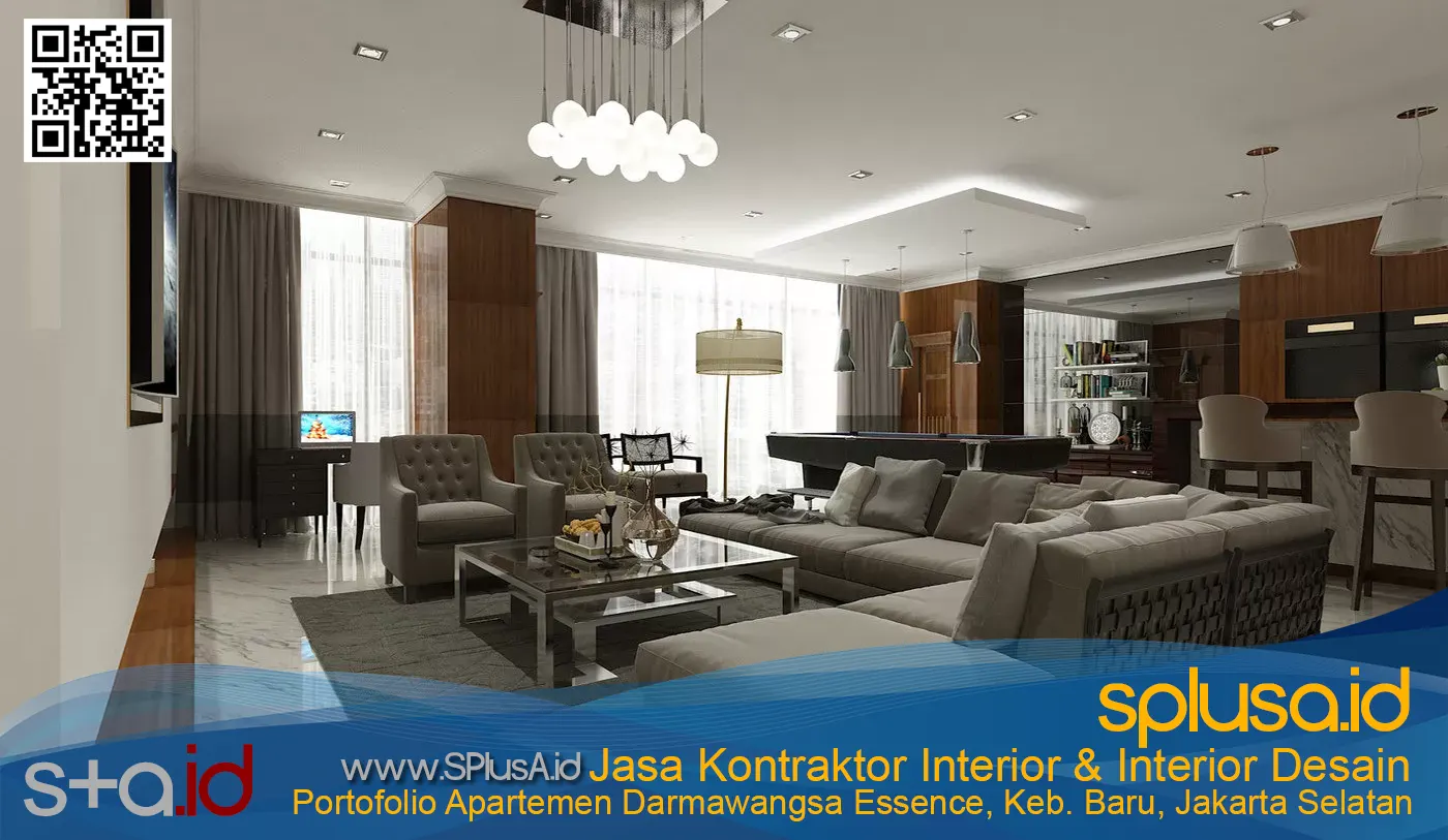 Penthouse Essence Darmawangsa Apartment cipete Utara kebayoran baru jakarta selatan 12150-desain interior modern kontemporer – Kontraktor Interior dan Interior Desain – Portofolio SplusA.id (4)