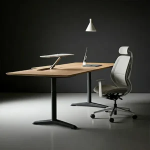 Ruang kerja modern dengan furnitur ergonomis yang stylish-interior splusa.id