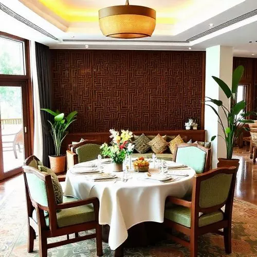 Ruang tamu bergaya Mediterania dengan furnitur kayu cerah, bantal berwarna, dan tanaman hias, menciptakan suasana hangat dan elegan-interior splusa.id Ruang tamu bergaya Mediterania dengan furnitur kayu cerah, bantal berwarna, dan tanaman hias, menciptakan suasana hangat dan elegan-interior splusa.id
