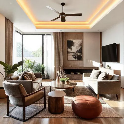 Ruang tamu modern dengan desain minimalis, menampilkan furnitur elegan dan pencahayaan lembut, mencerminkan estetika kontraktor interior Kemang-interior splusa.id Ruang tamu modern dengan desain minimalis, menampilkan furnitur elegan dan pencahayaan lembut, mencerminkan estetika kontraktor interior Kemang-interior splusa.id