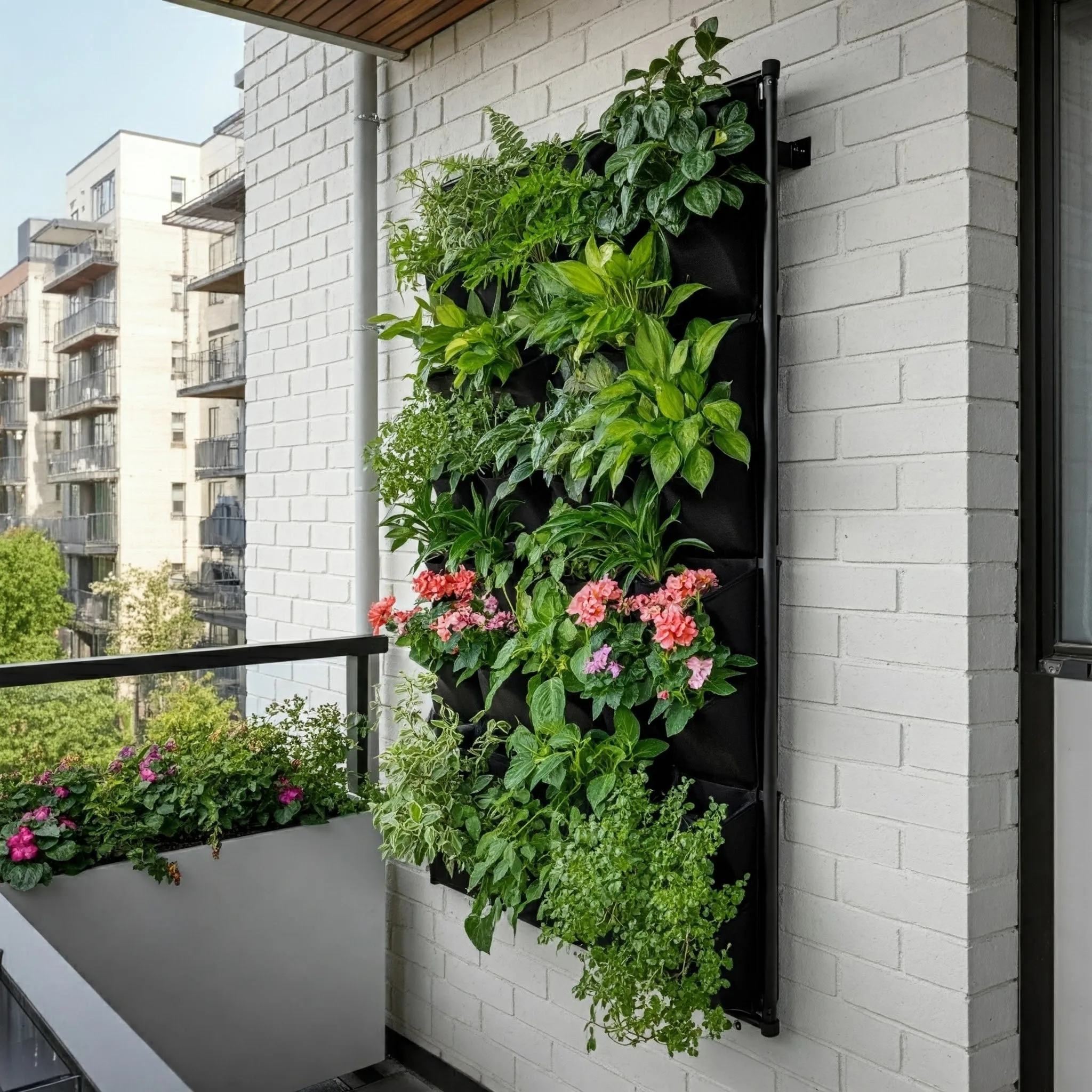 Vertical Garden di Balkon Apartemen-interior design jakarta SPlusA.id