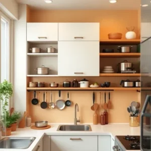 Desain interior dapur mungil dengan rak-kontraktor interior jakarta splusa.id