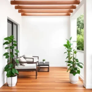 Teras rumah minimalis dengan tanaman hias epipremnum aureum-kontraktor interior Jakarta splusa.id