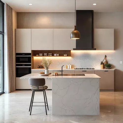 Dapur minimalis dengan meja island-Kontraktor Interior SPlusA.id Dapur minimalis dengan meja island-Kontraktor Interior SPlusA.id