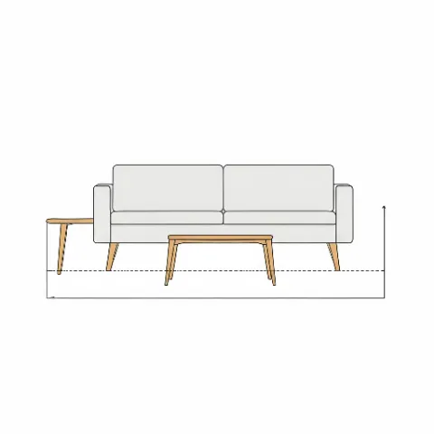 Diagram yang menunjukkan ukuran ideal meja kopi dan jaraknya dengan sofa-kontraktor interior Jakarta splusa.id Diagram yang menunjukkan ukuran ideal meja kopi dan jaraknya dengan sofa-kontraktor interior Jakarta splusa.id