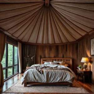 Gorden yang dipasang tinggi hingga menyentuh plafon-Kontraktor Interior SPlusA.id