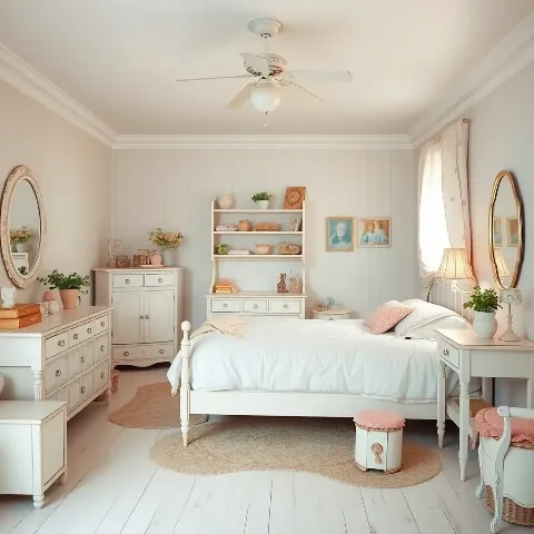 Kamar tidur vintage dengan warna pastel-kontraktor interior jakarta splusa.id Kamar tidur vintage dengan warna pastel-kontraktor interior jakarta splusa.id
