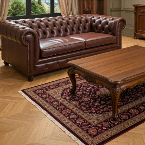 Lantai kayu parket dengan pola herringbone di ruang tamu klasik-kontraktor interior Jakarta splusa.id Lantai kayu parket dengan pola herringbone di ruang tamu klasik-kontraktor interior Jakarta splusa.id