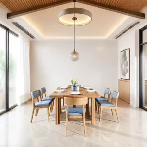 Ruang makan minimalis dengan warna netral-Kontraktor Interior SPlusA.id