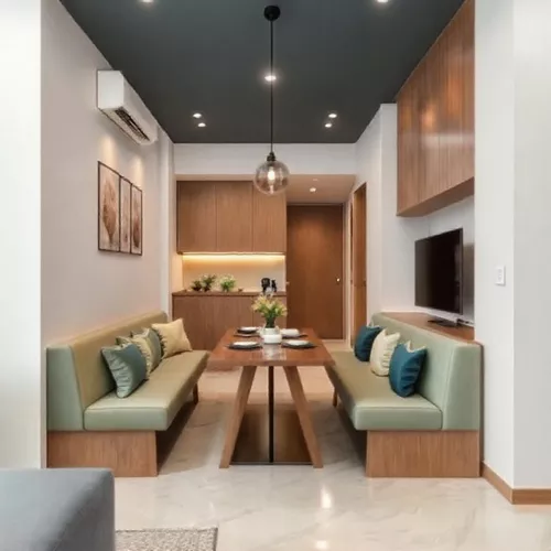 Ruang makan sederhana apartemen-Kontraktor Interior SPlusA.id Ruang makan sederhana apartemen-Kontraktor Interior SPlusA.id