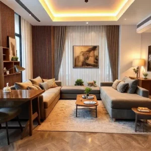 furnitur multifungsi seperti sofa bed, meja lipat, dan rak dinding-kontraktor interior splusa.id