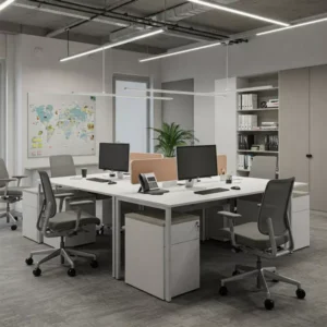 Contoh penataan furnitur kantor yang ergonomis-kontraktor interior splusa.id