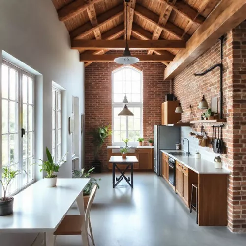Dapur Mungil Minimalis Terbuka dengan Sentuhan Rustic-kontraktor interior splusa.id Dapur Mungil Minimalis Terbuka dengan Sentuhan Rustic-kontraktor interior splusa.id
