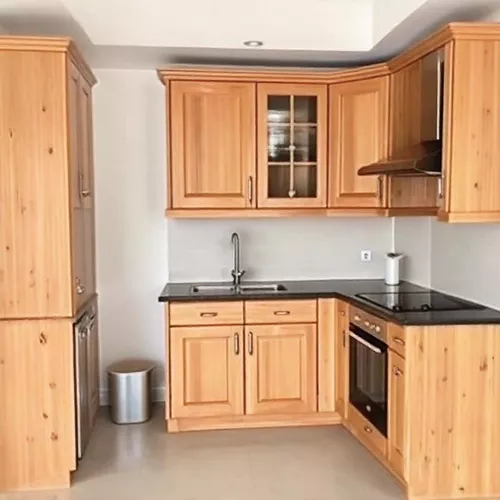 Dapur Mungil Minimalis dengan Kitchen Set Kayu-kontraktor interior splusa.id Dapur Mungil Minimalis dengan Kitchen Set Kayu-kontraktor interior splusa.id