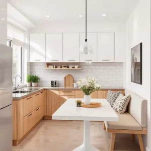 Dapur mungil dengan pencahayaan warm white yang nyaman-kontraktor interior splusa.id