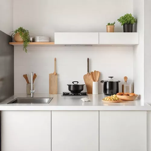 Dapur mungil minimalis dengan flatlay photography-kontraktor interior splusa.id Dapur mungil minimalis dengan flatlay photography-kontraktor interior splusa.id