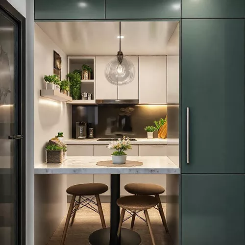 Dapur mungil minimalis dengan sentuhan personal yang unik-kontraktor interior splusa.id Dapur mungil minimalis dengan sentuhan personal yang unik-kontraktor interior splusa.id