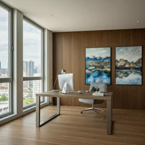 Kantor dengan lukisan yang optimal-kontraktor interior kantor splusa.id