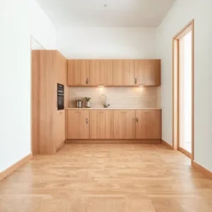 Keramik lantai dan kitchen set yang serasi di dapur mungil minimalis-kontraktor interior splusa.id