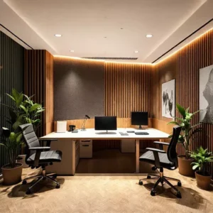 Ruang Kerja yang Tenang dan Nyaman-kontraktor interior splusa.id