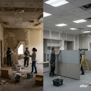 Transformasi kantor lama dengan kontraktor interior kantor.-kontraktor interior splusa.id