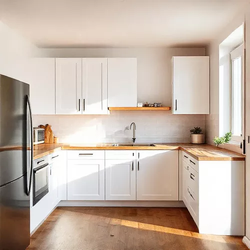 mungil dapur minimalis ukuran 1x1 dominasi putih dengan lantai parket kayu mungil dapur minimalis ukuran 1x1 dominasi putih dengan lantai parket kayu