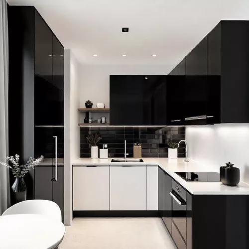 mungil dapur minimalis ukuran 1x1 warna hitam dan putih di lahan terbatas mungil dapur minimalis ukuran 1x1 warna hitam dan putih di lahan terbatas