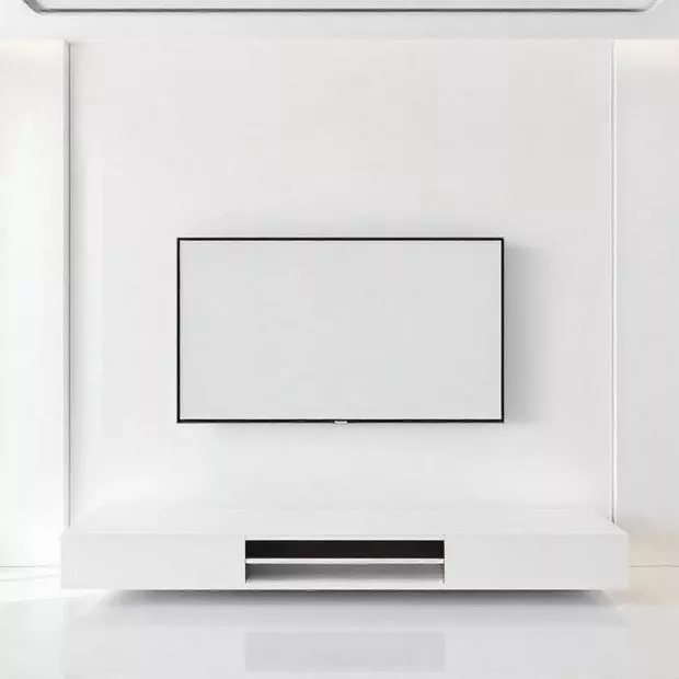 backdrop tv minimalis ruang keluarga dengan finishing glossy putih backdrop tv minimalis ruang keluarga dengan finishing glossy putih