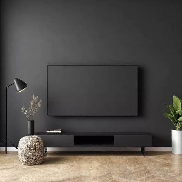 backdrop tv minimalis ruang keluarga dengan finishing matte gahar backdrop tv minimalis ruang keluarga dengan finishing matte gahar