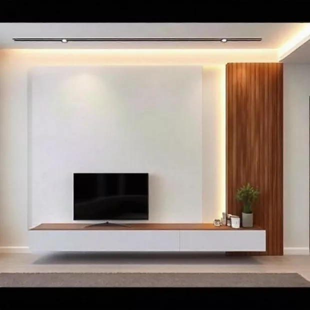 backdrop tv minimalis ruang keluarga dengan kombinasi kaca dan kayu aestetic backdrop tv minimalis ruang keluarga dengan kombinasi kaca dan kayu aestetic