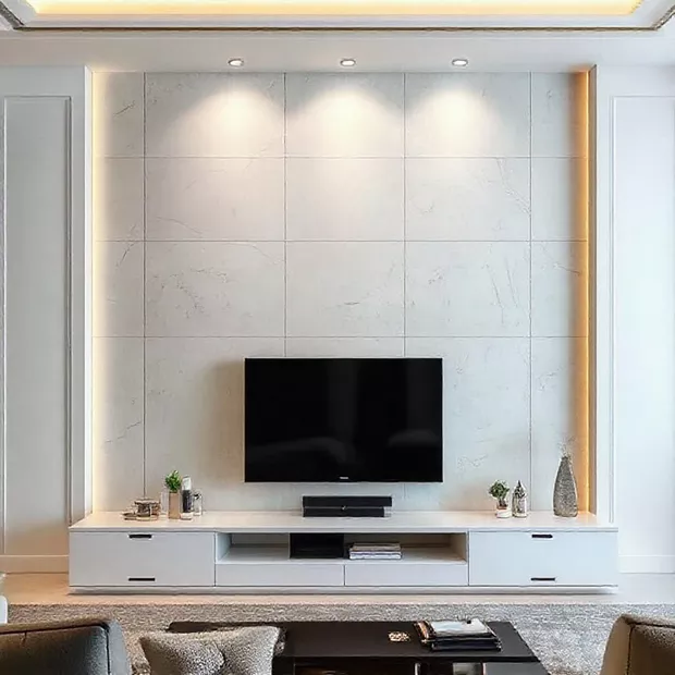 backdrop tv minimalis ruang keluarga dengan panel batu alam backdrop tv minimalis ruang keluarga dengan panel batu alam