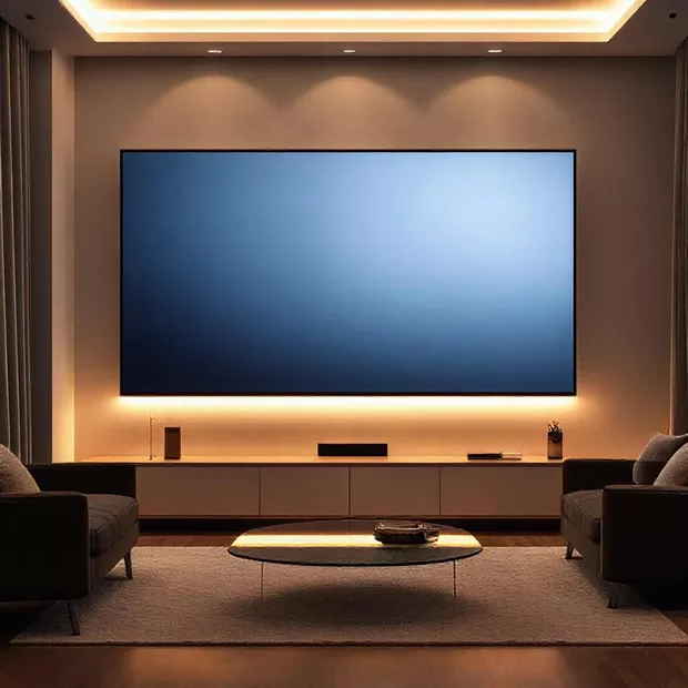 backdrop tv minimalis ruang keluarga dengan pencahayaan ambient backdrop tv minimalis ruang keluarga dengan pencahayaan ambient