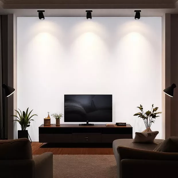 backdrop tv minimalis ruang keluarga dengan pencahayaan downlight backdrop tv minimalis ruang keluarga dengan pencahayaan downlight