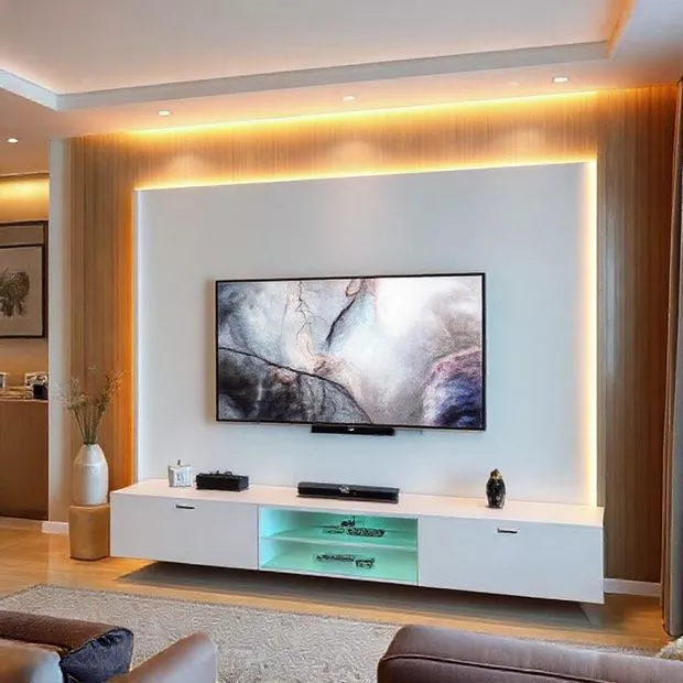 backdrop tv minimalis ruang keluarga dengan warna abu-abu dan putih yang dinamis backdrop tv minimalis ruang keluarga dengan warna abu-abu dan putih yang dinamis