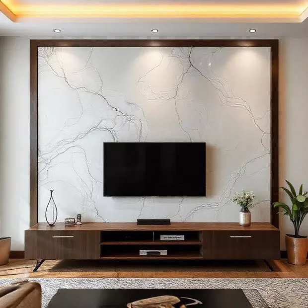 backdrop tv minimalis ruang keluarga dengan warna abu-abu dan putih backdrop tv minimalis ruang keluarga dengan warna abu-abu dan putih