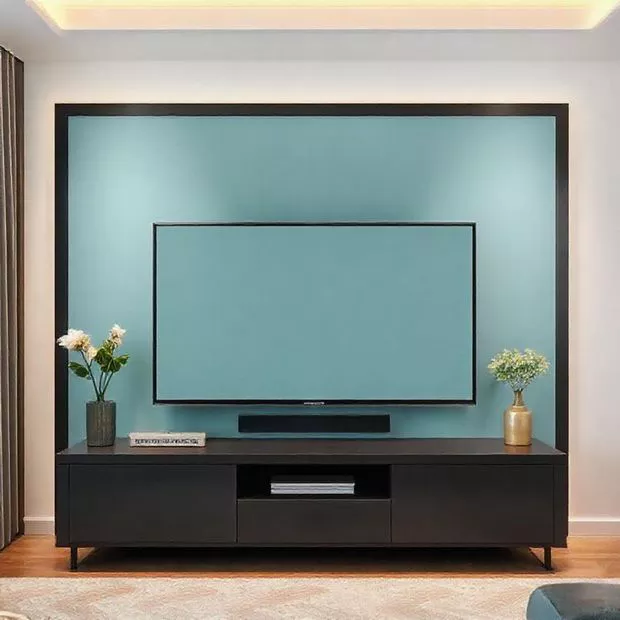 backdrop tv minimalis ruang keluarga dengan warna pastel lembut dihati backdrop tv minimalis ruang keluarga dengan warna pastel lembut dihati