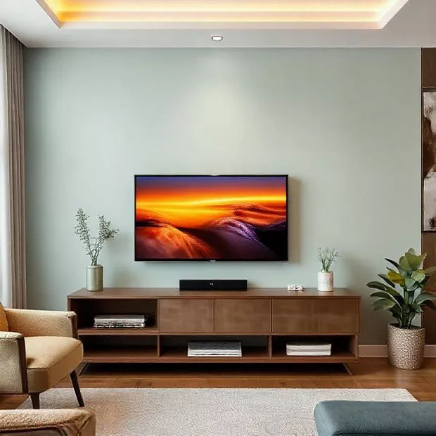 backdrop tv minimalis ruang keluarga dengan warna pastel lembut backdrop tv minimalis ruang keluarga dengan warna pastel lembut